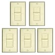 5 New Almond Wall Mount Impedance Matching Speaker Slide Volume Control Switches 5TSVCS(A)