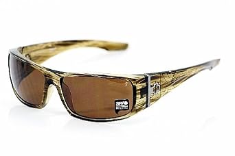 Click here to buy SPY OPTIC Mens COOPER XL Sunglasses XL in Brown Stripe Tortoise With Bronze POLARIZED Lenses by SPY.