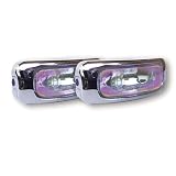 Designer Thin Line Driving Kit; chrome metal housing, spectra beam lenses