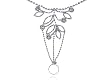 Indian Inspired Sprouting Flower Bloom Leaf Bridal Crystal Finger Ring Bracelet