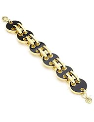 Betsey Johnson "Status" Colored Circle Link Bracelet