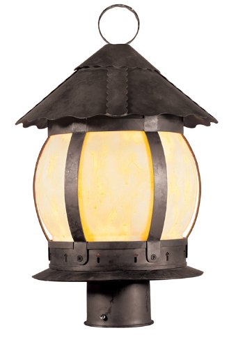 World Imports Lighting 12916-06 Carmel Outdoor 3-Light Exterior Post Lantern, Flemish