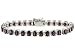 PLATINUM OVER STERLING SILVER 19.20CTW GARNET BRACELET