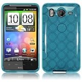 HTC Inspire 4G/ Desire HD TPU Rubber Case/ Protector - Baby Blue Circle
