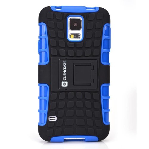 Cush Cases Heavy Duty Rugged Cover Case for Samsung Galaxy S5 SmartPhone - BLUE (This case will NOT fit S5 Active)