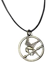 The Hunger Games Movie Mockingjay Pendant on Leather Cord