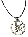 The Hunger Games Movie Mockingjay Pendant on Leather Cord