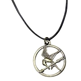 The Hunger Games Movie Mockingjay Pendant on Leather Cord: Toys &amp; Games