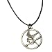 The Hunger Games Movie Mockingjay Pendant on Leather Cord