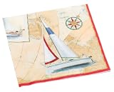 Caspari Sailboat Set of 20 Paper Cocktail Napkins