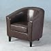 Tempo Designer 1 Seater Tub Chair In Brown Faux Leather ...