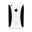 Apple iPhone 3GS 3G Clear Rubber Grip Case (Black)