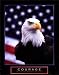 Courage - Eagle and Flag, Motivational Poster