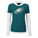 Philadelphia Eagles Women's Layered Long Sleeve Hooded T-Shirt