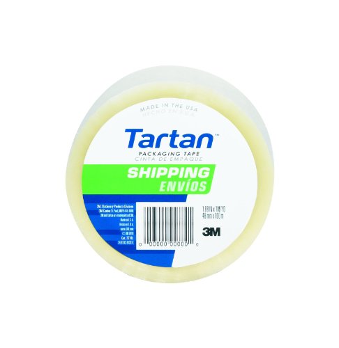 Tartan Shipping Packaging Tape, 1.88 x 54.6 Yards, Clear (3710-DC)