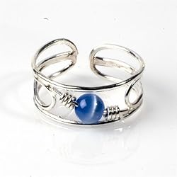 STERLING SILVER TOE RING W/FO - 6mm