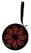 24 Disc Wallet- Round Black- Red Tribal
