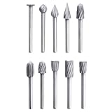 Buy 10pc HSS Rotary File Burrs - 1 8 Shank Fits Dremel by Jeweler's Tools