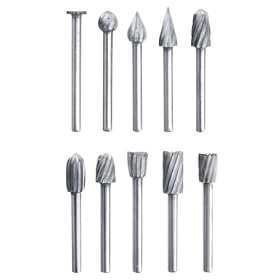 Buy 10pc HSS Rotary File Burrs - 1 8 Shank Fits Dremel by Jeweler's Tools now!