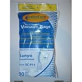 Generic Sanyo Transformax Uprigth Vacuum Cleaner Bags Style SC-P11, 10 Pack.