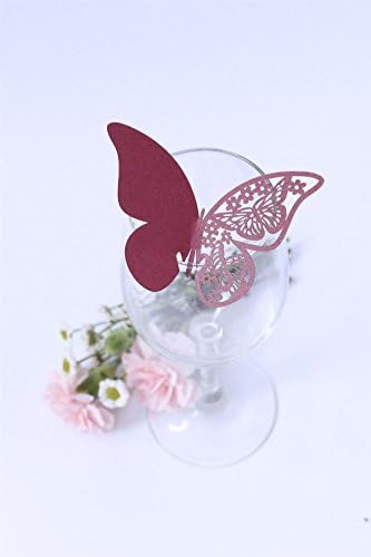 Butterfly Place / Name Card - Pack of 10 Cards - for Wedding & Party - Pearl Purple
