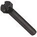 Metric Black Nylon 6/6 Slotted Hex Cap Screw, USA Made, M2 - 0.4, 12 mm Length, Fully Threaded (Pack of 100)
