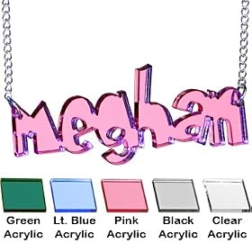 CLEAR- Custom No 2 Lucite Personalized Neckace