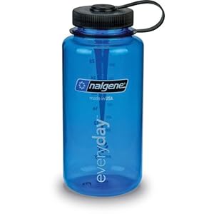 Nalgene BPA Free Tritan Wide Bottle, 32 Ounce, Blue With Black