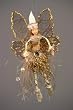 Golden Gold Fairy with Gold Yarn Dress 6" Ornament