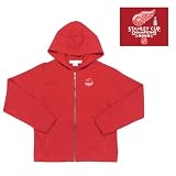 Detroit Red Wings NHL '08 SC Champs Girls Lucky Full Zip Hooded Jacket (Dk Red)