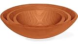 Cherry Wood Bowls - Nested Set of 3