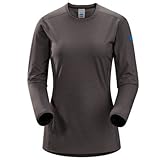 IMAGE OF Phase SL Crew LS Long Sleeve Shirt - Women's Graphite XS by Arcteryx