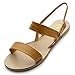Ollio Womens Shoe Flat Comfortable Slingback Sandal