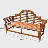 Fachhandelpro NEW BEAUTIFUL GARDEN BENCH 180 cm PATIO - MARLBORO