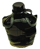 US Plastikfeldflasche, Nylonbezug, woodland, 1 l - 