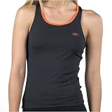 Reebok Womens Playdry Fitness Tank Top Black/Lava