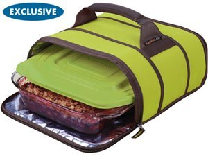 Rachael Ray 9x9-in. Square Stow-A-Way Collapsible Carrier, Green