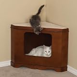 Slumber Pet Cat Corner Bed Cherry