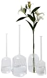 Twos Company Fioris Fluted Jug Tall Stem Vases, Set of 4