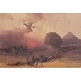Approach Of The Simoon Desert Of Gizeh by David Roberts. Art Print Poster 22.5 inches width by 17.5 inches height. Highest Quality Art Poster Print
