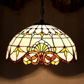 la lumi�re baroques pendentif tiffany avec 2 lampes