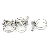 uxcell　ワイヤバンド　ホースバンド　32mm直径　5個入り