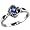 10K White Gold Tanzanite Swirl Ring - 10