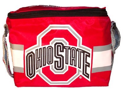 Ohio State Buckeyes Lunch Bag: 6 Pack Zipper Cooler
