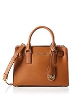 Michael Kors Bolso asa de mano Dillon Saffiano Satchel (Cognac)
