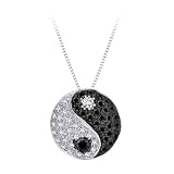 14K White Gold 1/4 ct. Black and White Diamond 