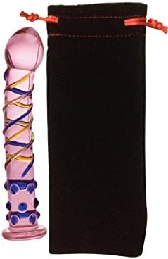 Loveria Glass Pleasure Wand, Deluxe Swirl Mushroom, Pink