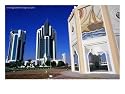 Twin Towers at East End of the Corniche, Doha, Ad Dawhah, Qatar Subject Photographic Poster Print by Mark Daffey, 16x12