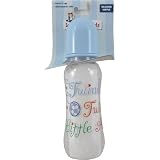 9 oz. Printed Boots Bottle (Silicone Nipple), Blue by Luvable Friends