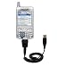 Coiled Power Hot Sync and Charge USB Data Cable w/ Tip Exchange for the PalmOne Treo 650 - Gomadic Brand